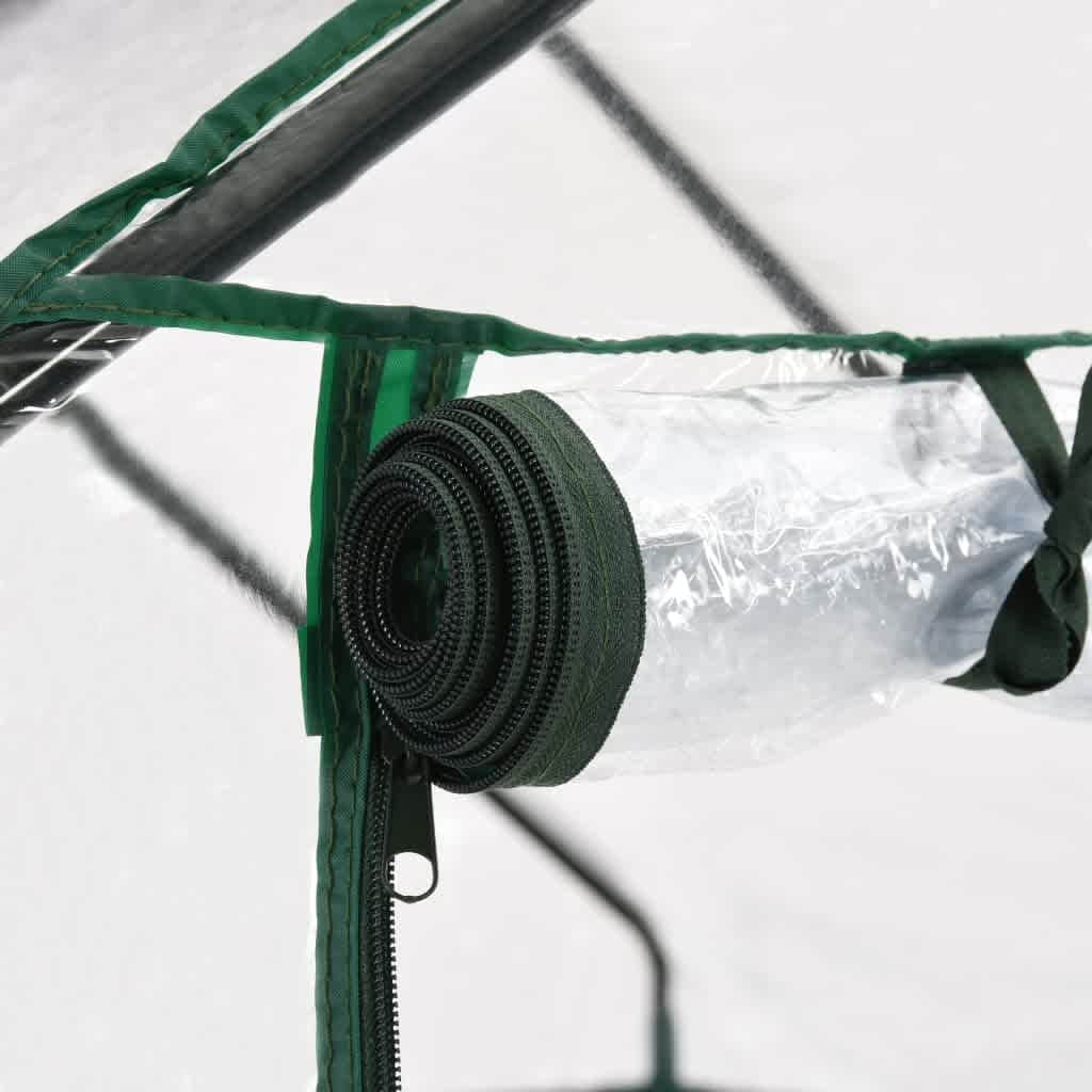 drivhus med 8 hylder 143 x 143 x 195 cm