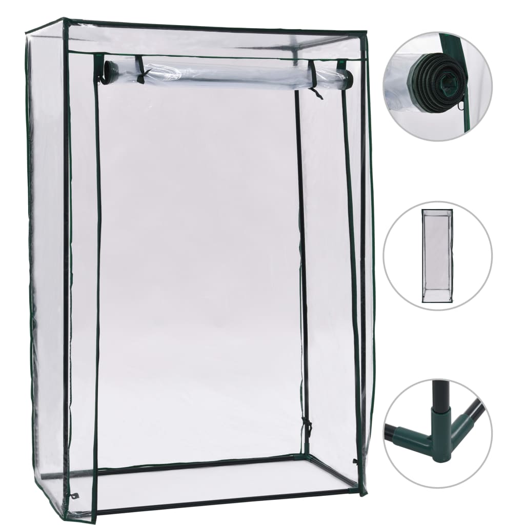 Drivhus til altan/terrasse - 102 × 52 × 150 cm, PVC overtræk