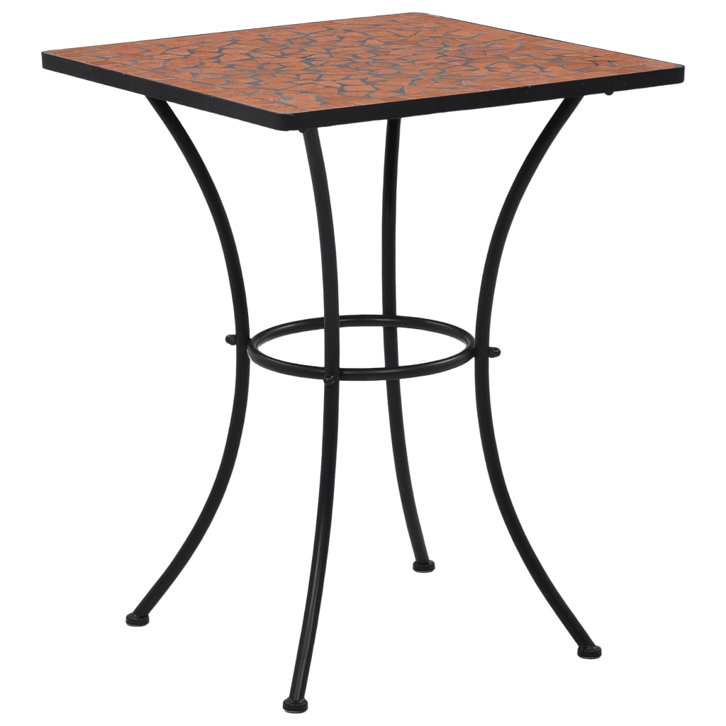 bistrobord med mosaikdesign 60 cm keramisk teracotta billede