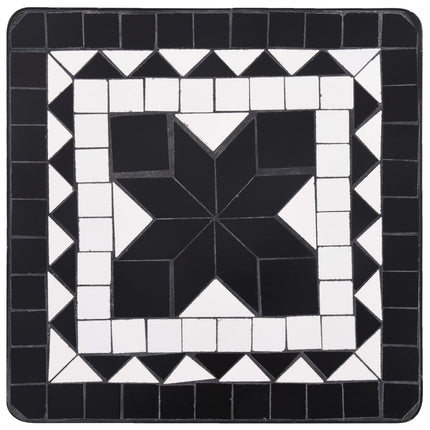mosaikbord keramik sort og hvid