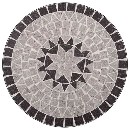 bistrobord med mosaikdesign 60 cm keramisk grå