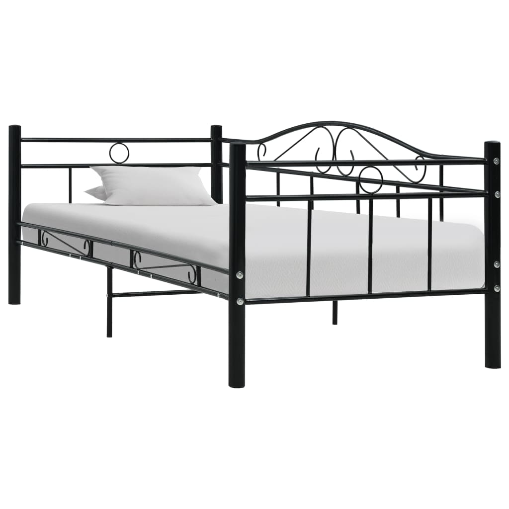 stel til daybed 90x200 cm metal sort