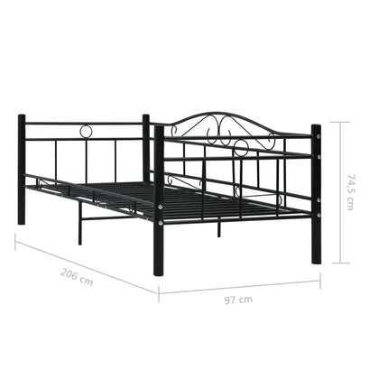 stel til daybed 90x200 cm metal sort