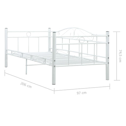 stel til daybed 90x200 cm metal hvid