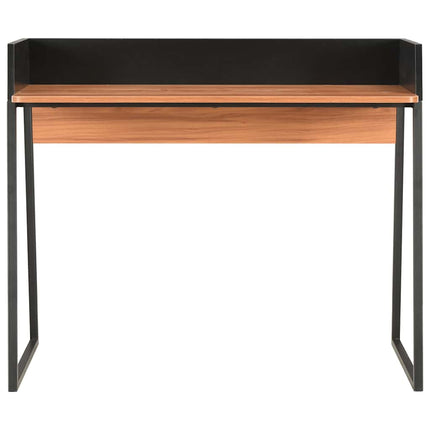 skrivebord 90x60x88 cm sort og brun