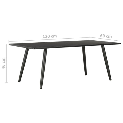 sofabord 120x60x46 cm sort