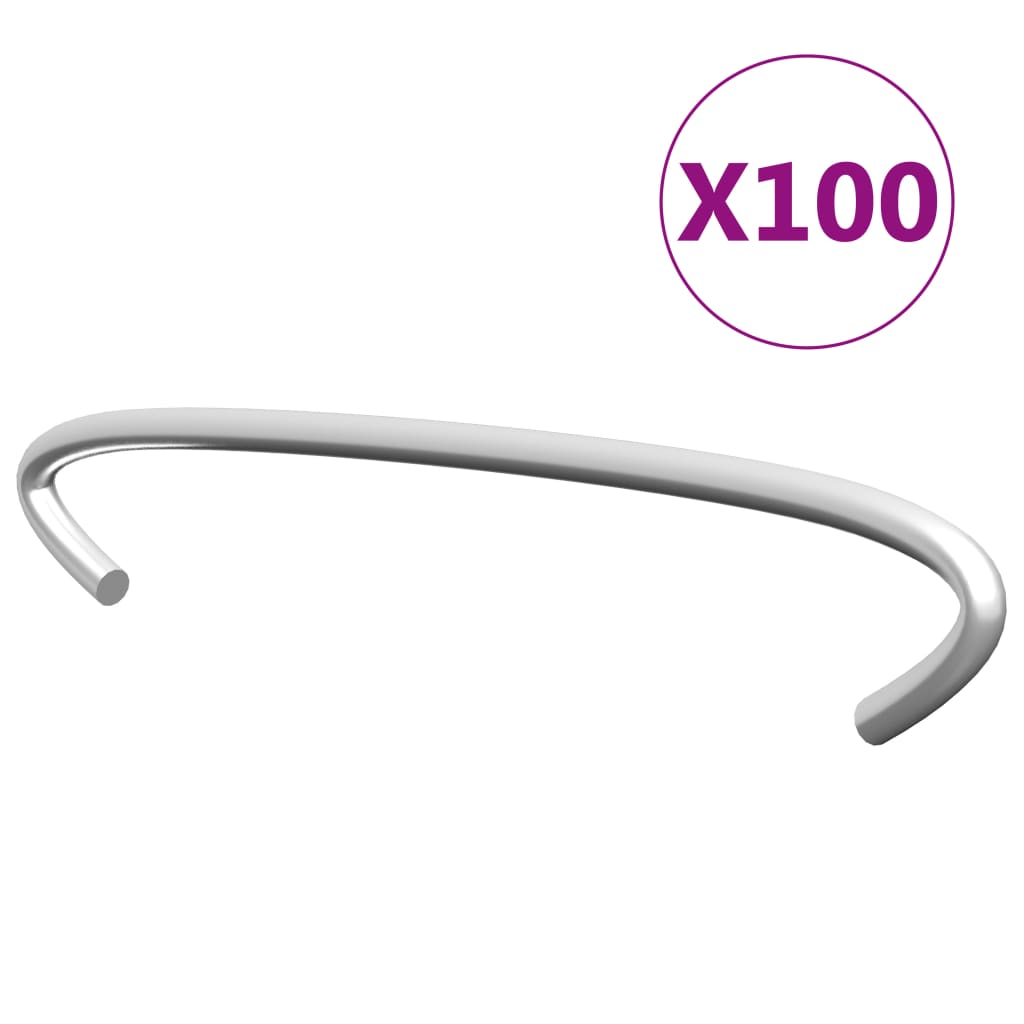 Gabionkroge 100 Stk. Galvaniseret Stål 10 Cm - Vidaxl