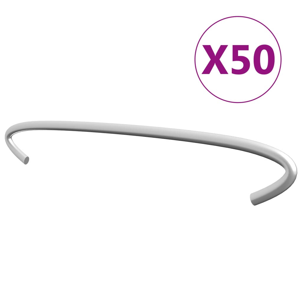 Gabionkroge 50 Stk. Galvaniseret Stål 20 Cm - Vidaxl