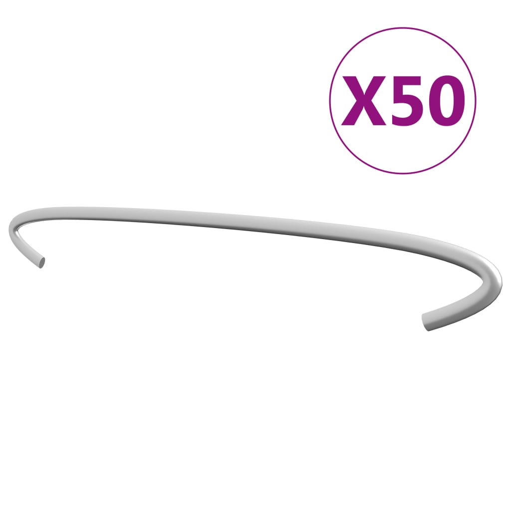 Gabionkroge 50 Stk. Galvaniseret Stål 30 Cm - Vidaxl