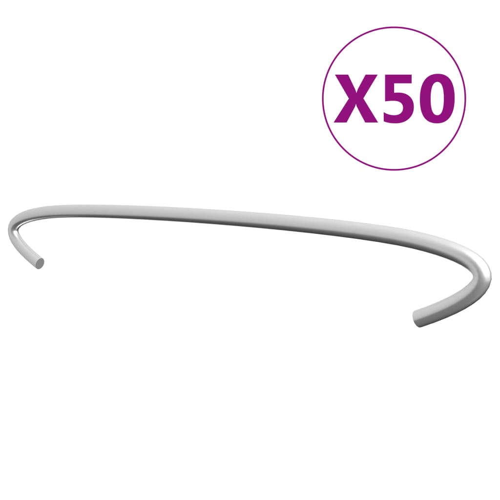Gabionkroge 50 Stk. Galvaniseret Stål 40 Cm - Vidaxl
