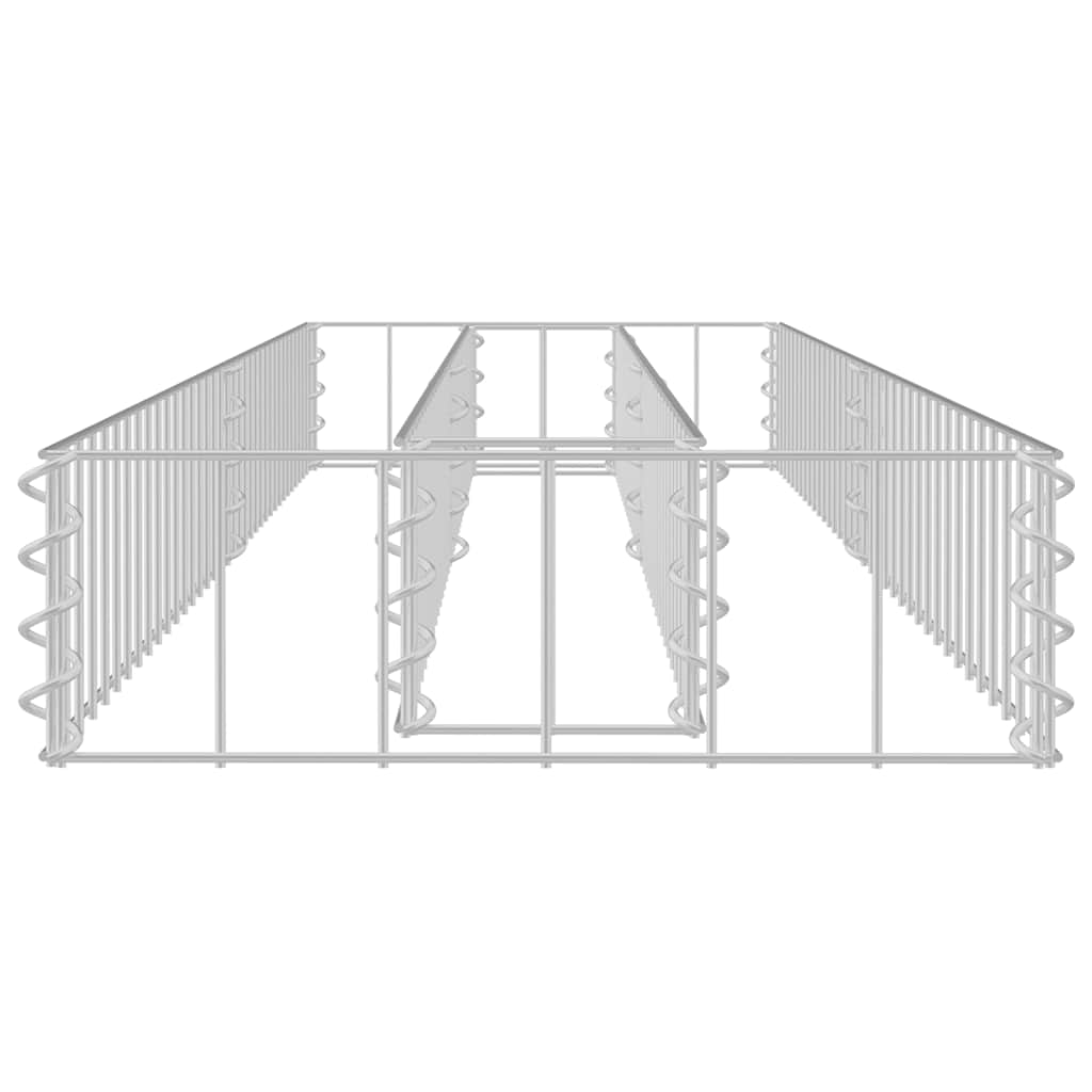 gabion-højbed 180x30x10 cm galvaniseret stål