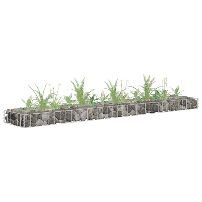 gabion-højbed 180x30x10 cm galvaniseret stål