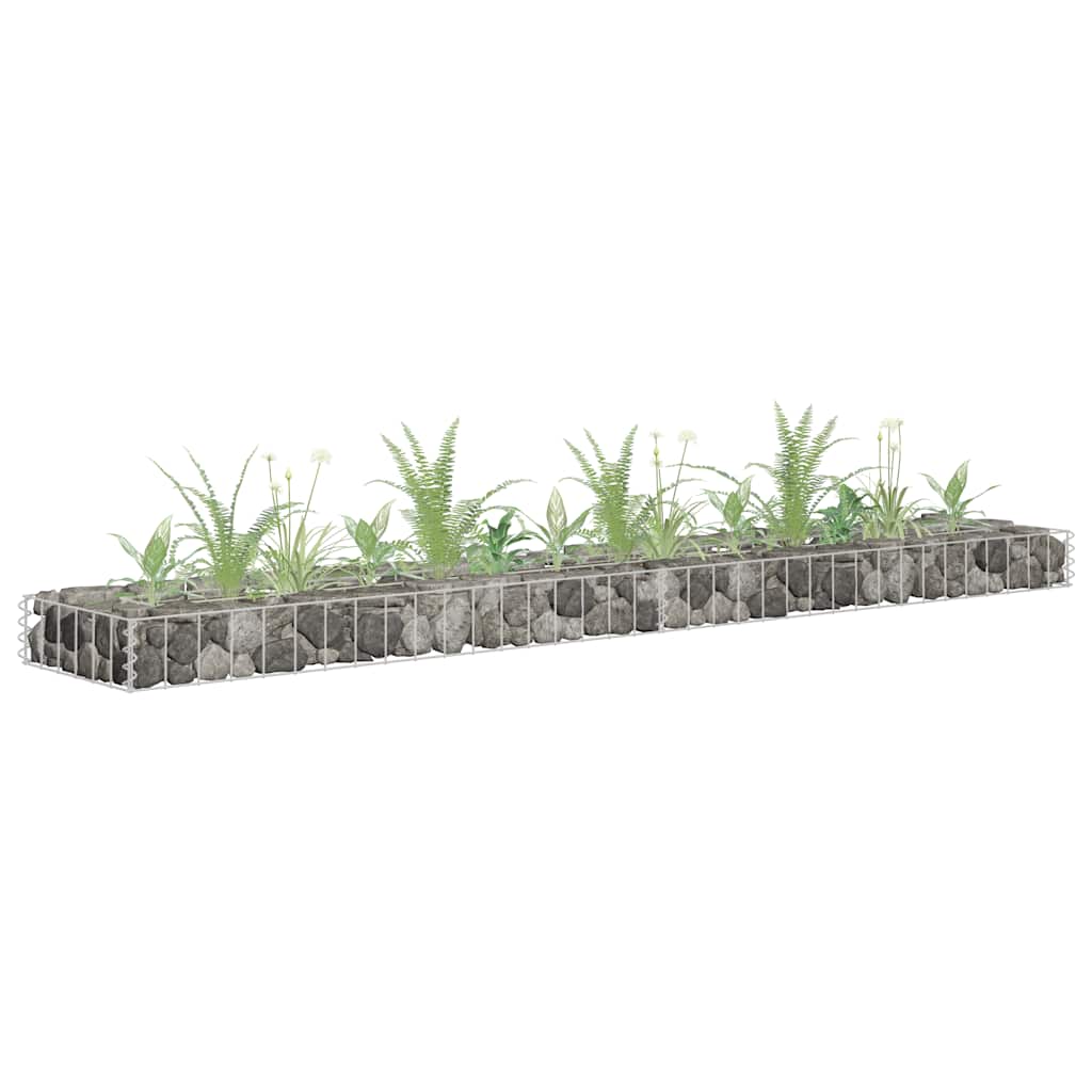 Gabion-højbed 180x30x10 Cm Galvaniseret Stål - Vidaxl