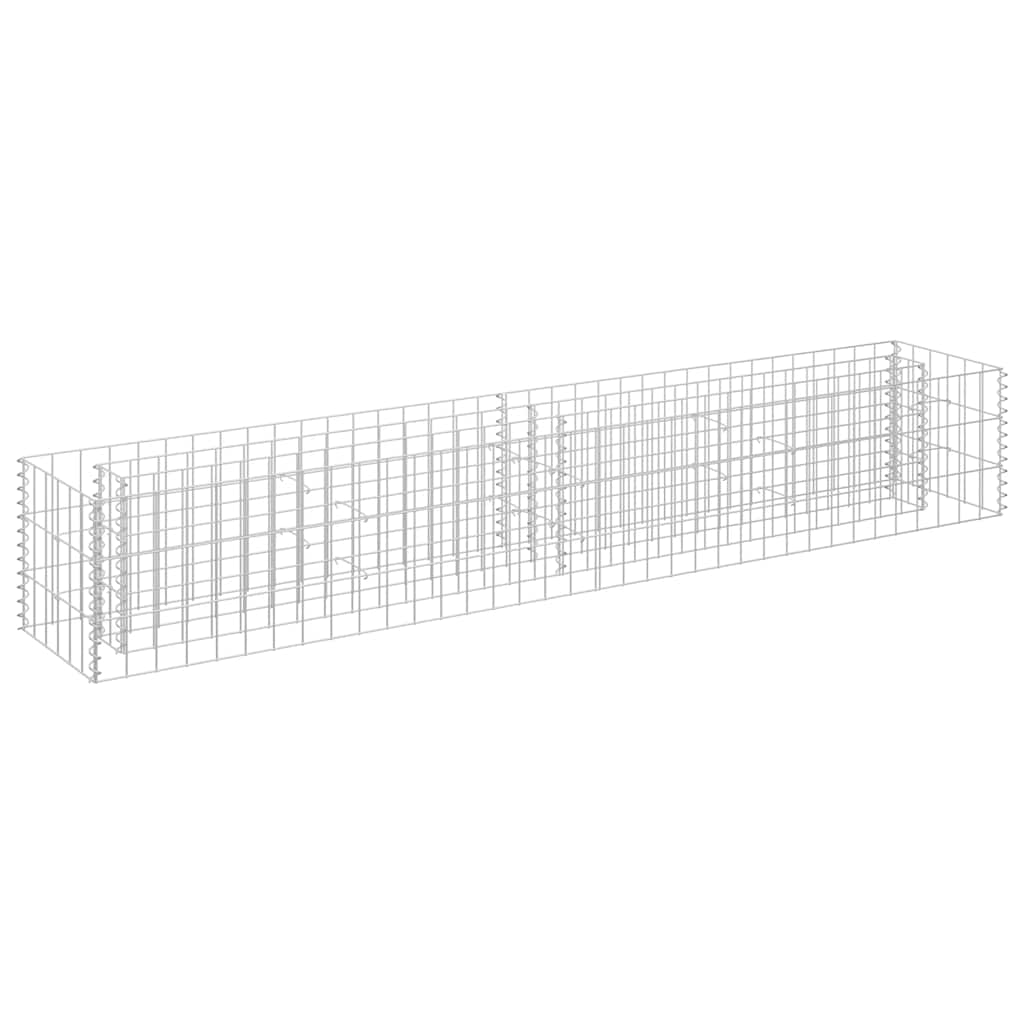 gabion-højbed 180x30x30 cm galvaniseret stål
