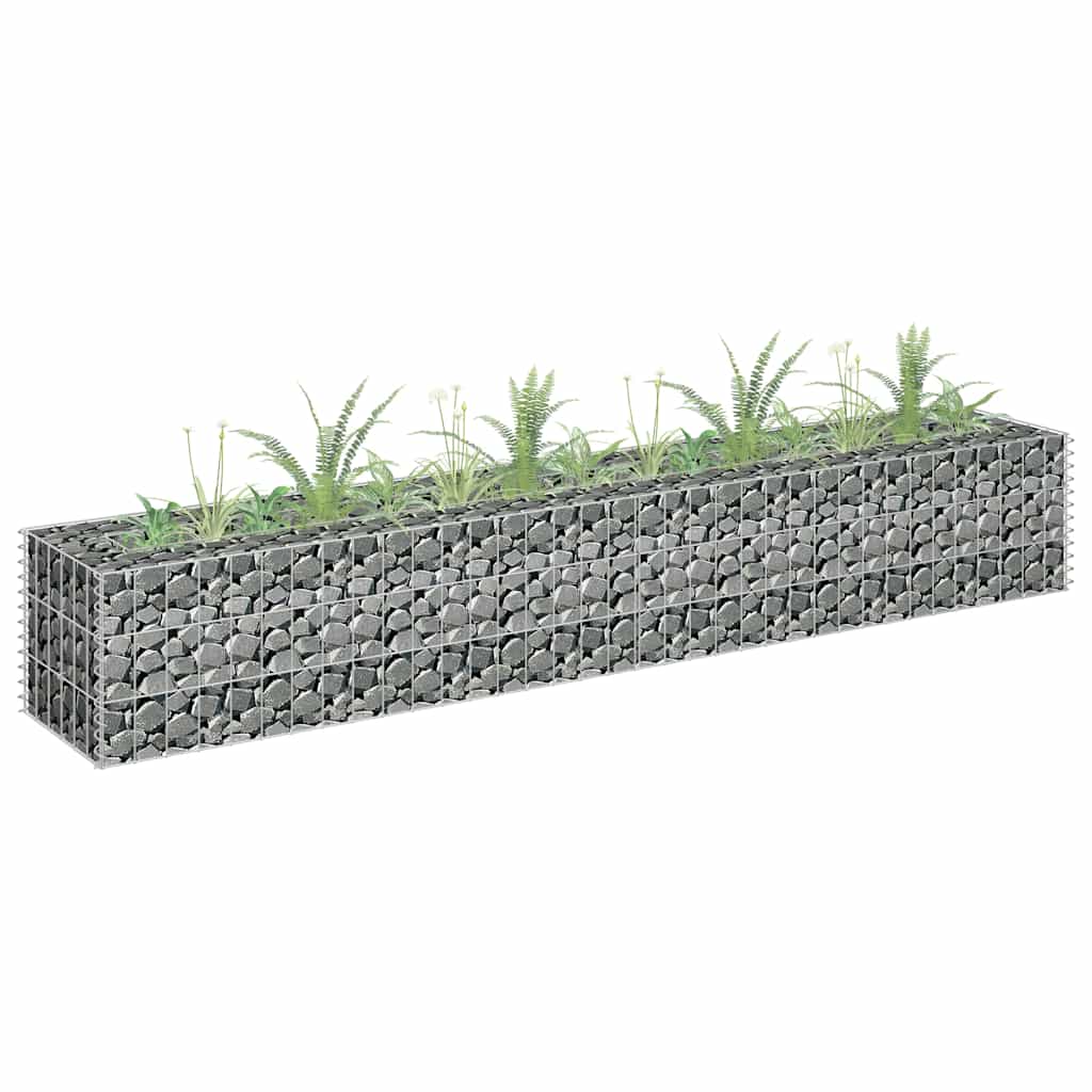 Gabion-højbed 180x30x30 Cm Galvaniseret Stål - Vidaxl