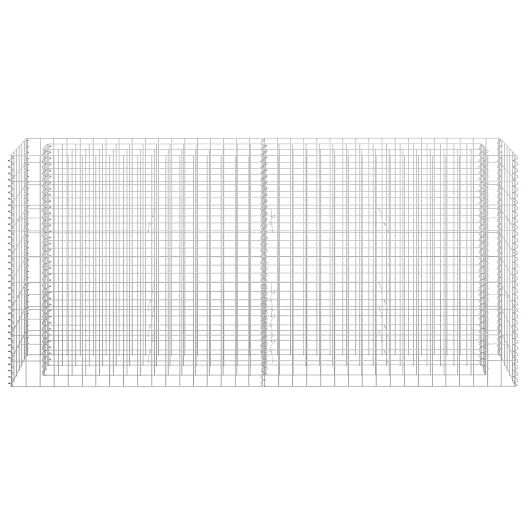 gabion-højbed 180x30x90 cm galvaniseret stål