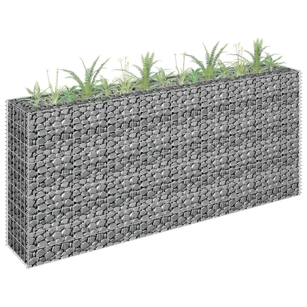 gabion-højbed 180x30x90 cm galvaniseret stål