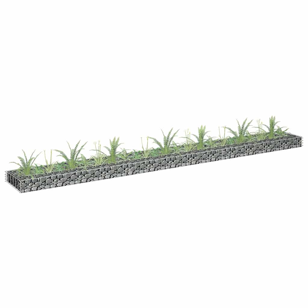 gabion-højbed 270x30x10 cm galvaniseret stål billede
