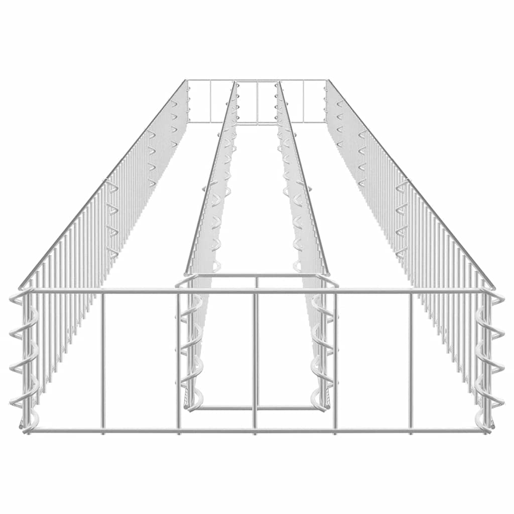 gabion-højbed 360x30x10 cm galvaniseret stål