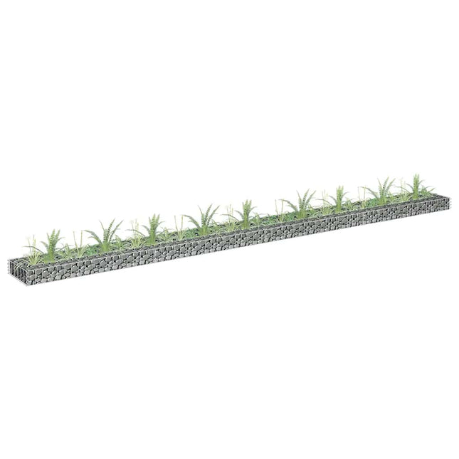 gabion-højbed 360x30x10 cm galvaniseret stål