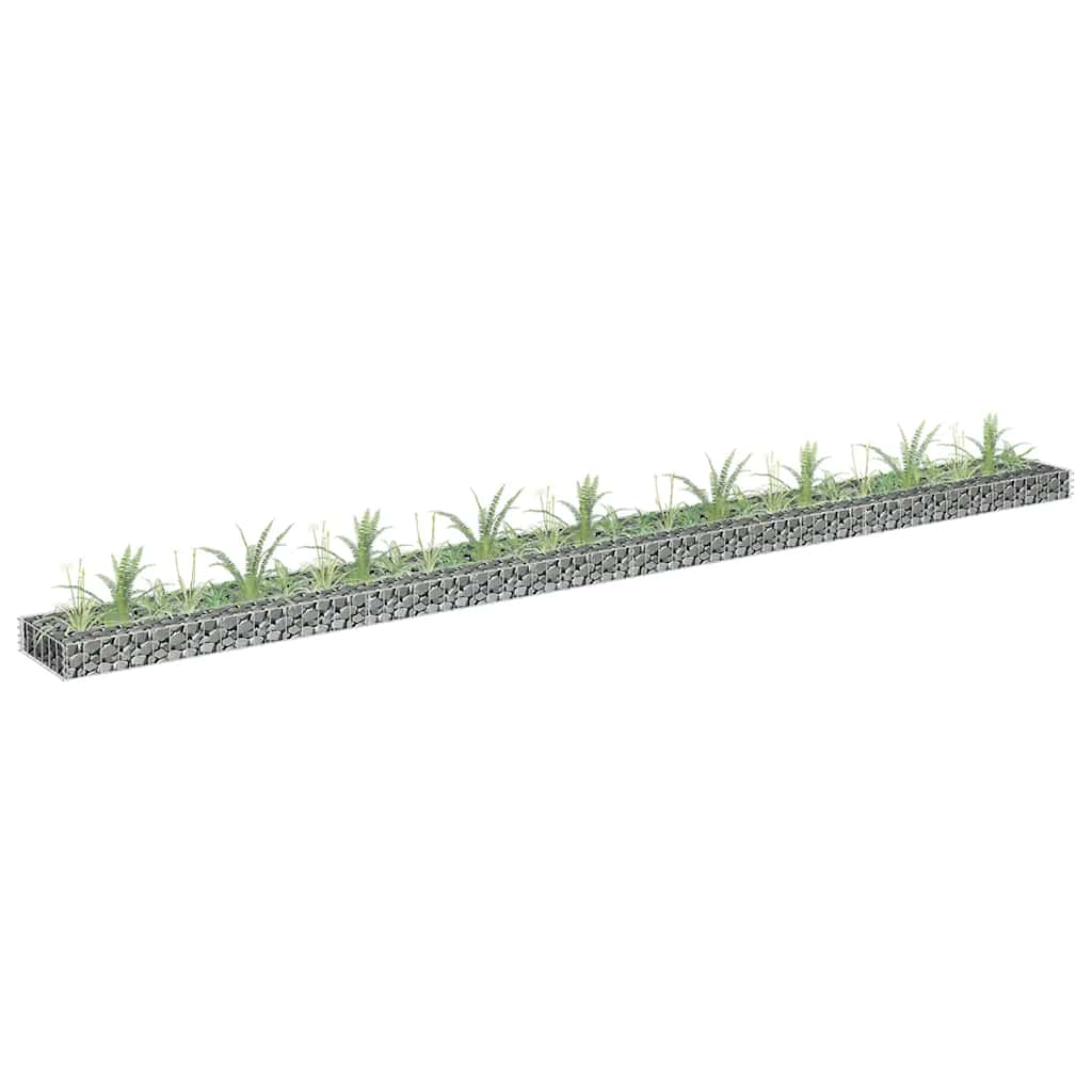 Gabion-højbed 360x30x10 Cm Galvaniseret Stål - Vidaxl