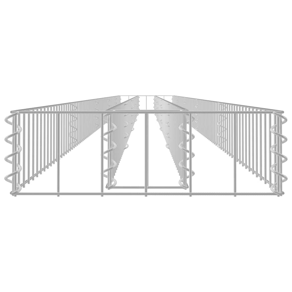 gabion-højbed 450x30x10 cm galvaniseret stål