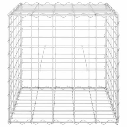 gabion-højbed 50x50x50 cm kubeformet stål