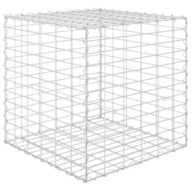 gabion-højbed 60x60x60 cm kubeformet stål
