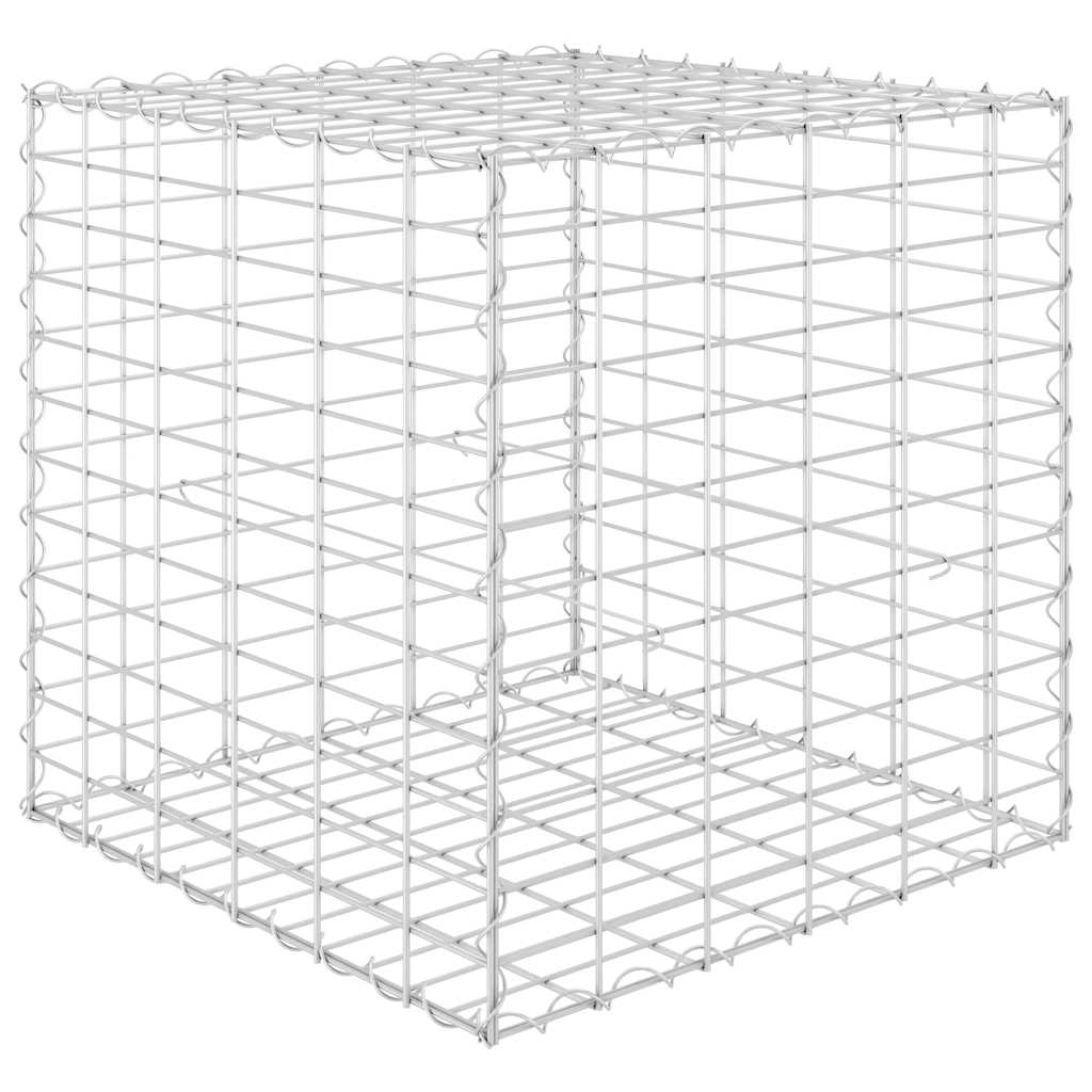 gabion-højbed 60x60x60 cm kubeformet stål