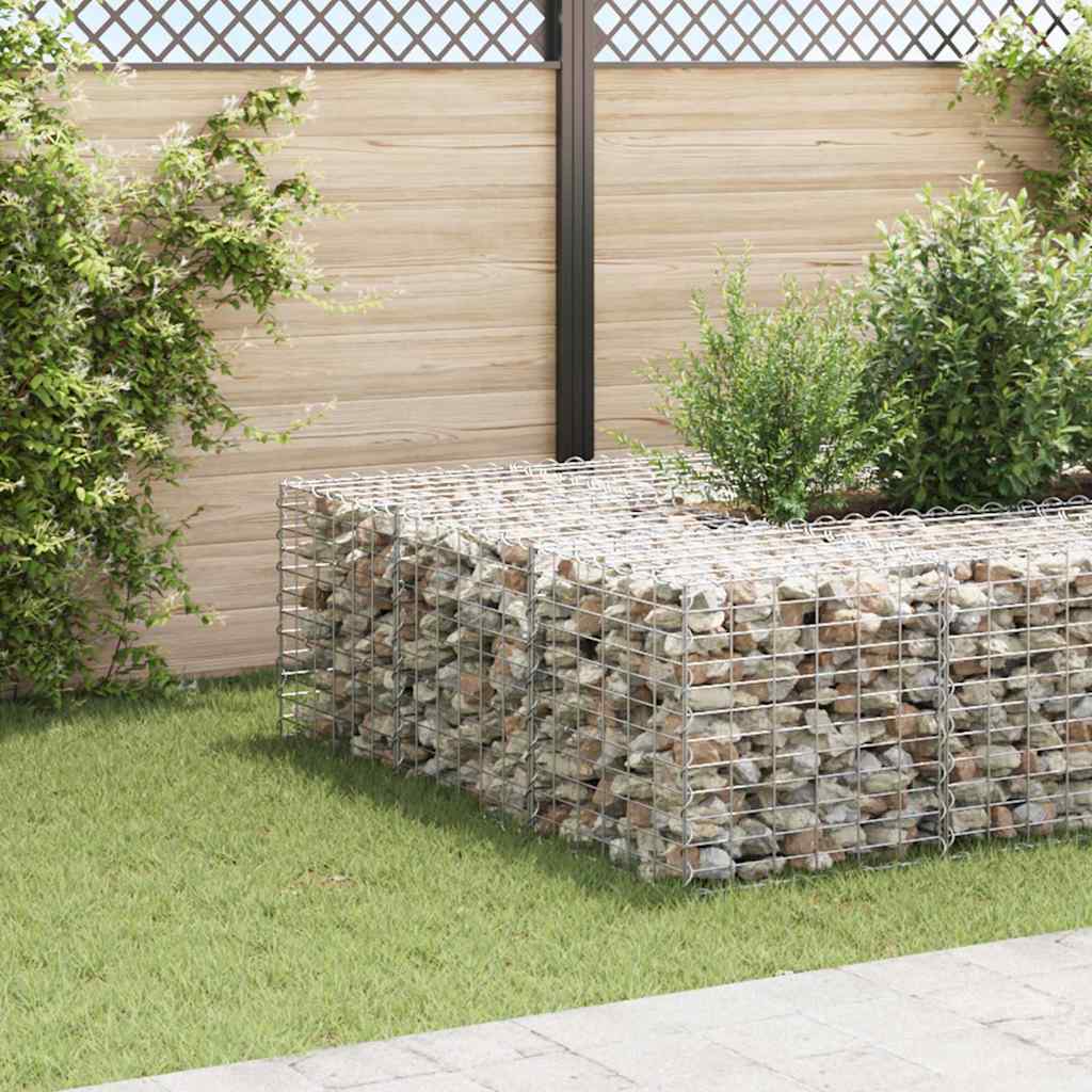 gabion-højbed 60x60x60 cm kubeformet stål