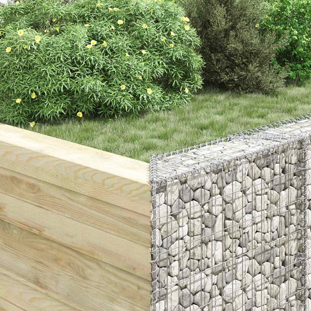 gabion-højbed 80x20x100 cm trapezformet galvaniseret stål