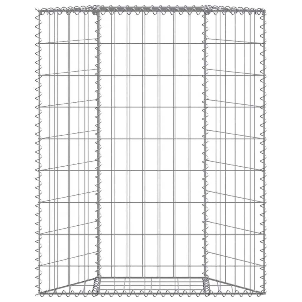 gabion-højbed 80x20x100 cm trapezformet galvaniseret stål
