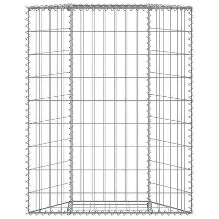 gabion-højbed 80x20x100 cm trapezformet galvaniseret stål