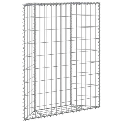 gabion-højbed 80x20x100 cm trapezformet galvaniseret stål