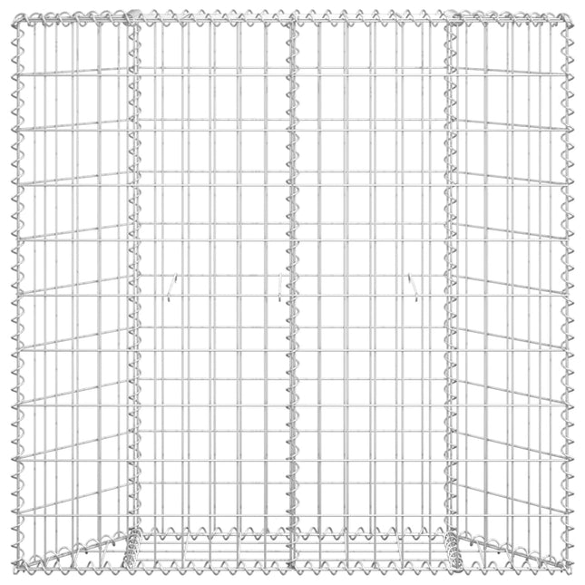gabion-højbed 100x20x100 cm trapezformet galvaniseret stål
