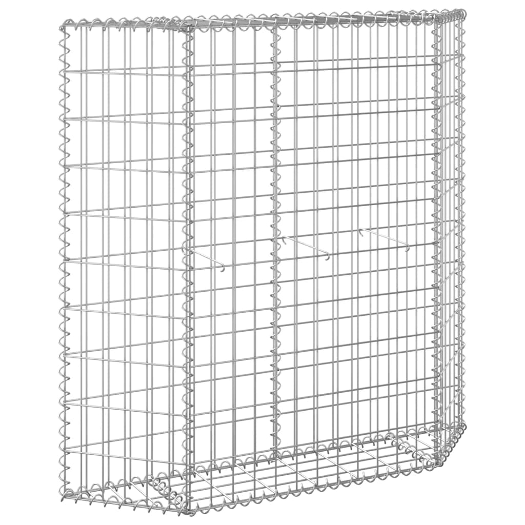 gabion-højbed 100x20x100 cm trapezformet galvaniseret stål