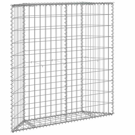gabion-højbed 100x20x100 cm trapezformet galvaniseret stål