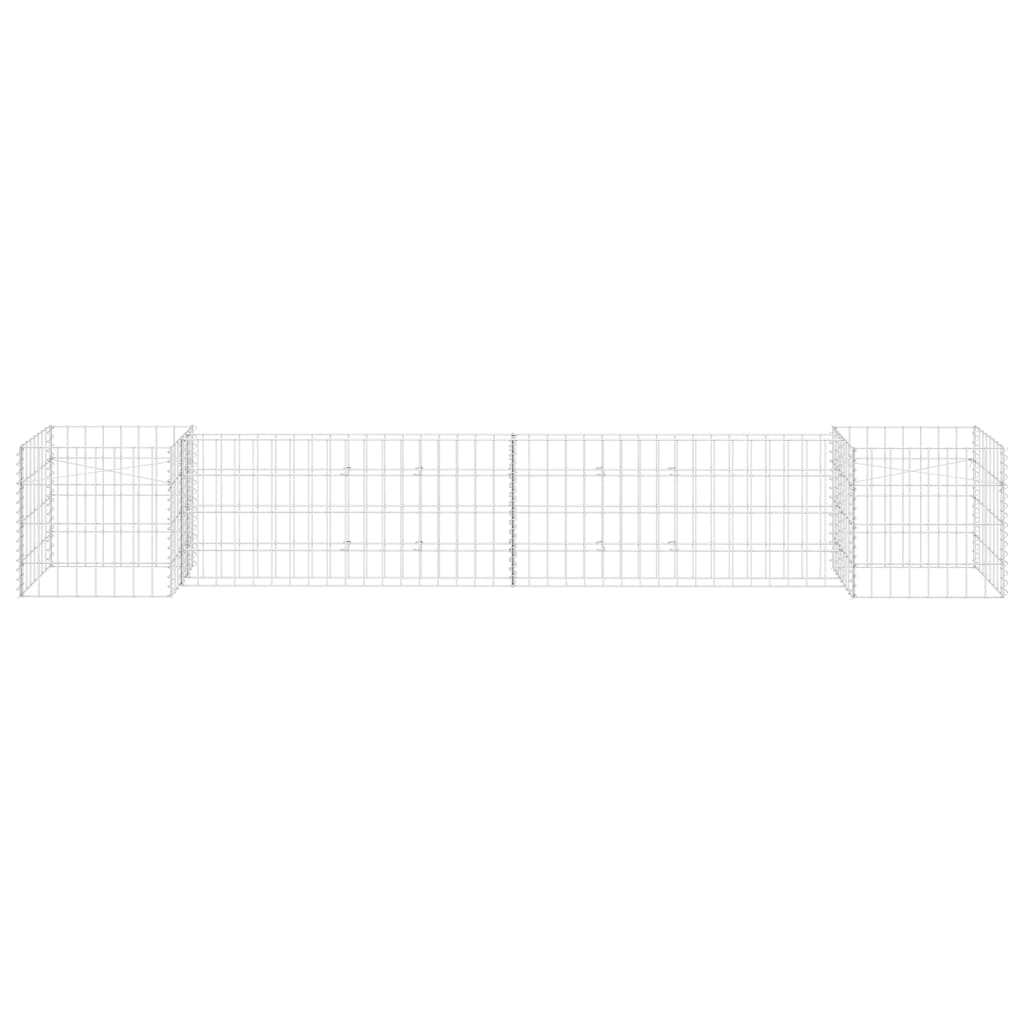 H-formet gabion-plantekasse 260x40x40 cm stål