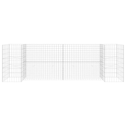 H-formet gabion-plantekasse 260x40x80 cm stål