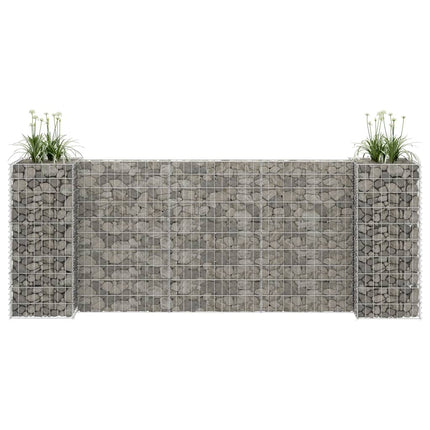 H-formet gabion-plantekasse 260x40x100 cm stål