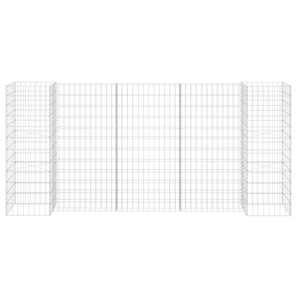H-formet gabion-plantekasse 260x40x120 cm stål