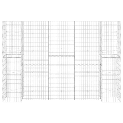 H-formet gabion-plantekasse 260x40x180 cm stål