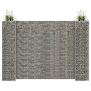 H-formet gabion-plantekasse 260x40x180 cm stål