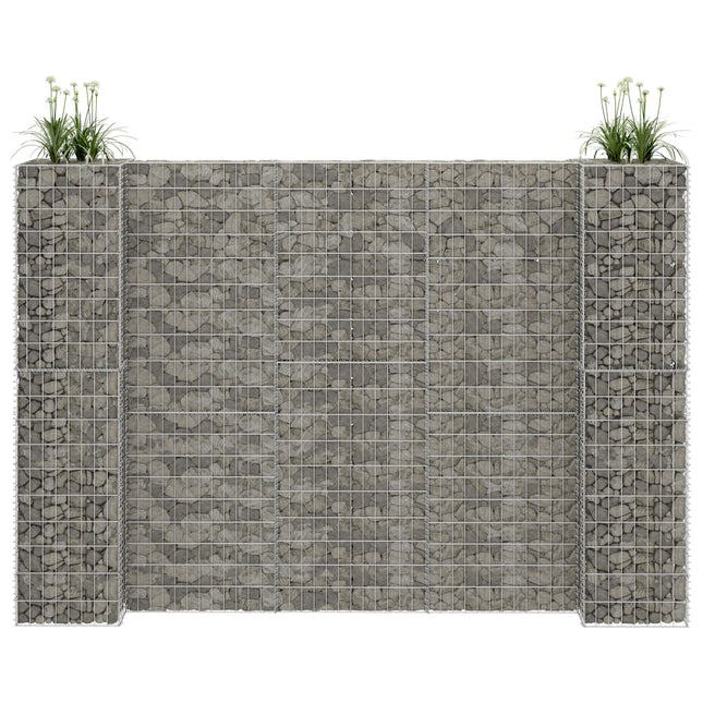 H-formet gabion-plantekasse 260x40x200 cm stål