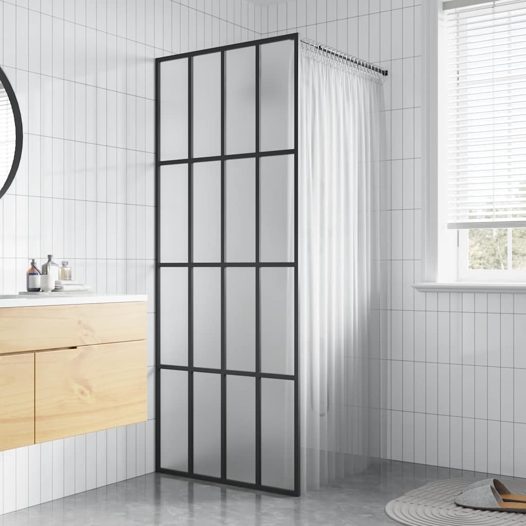 bruseafskærmning 80x195 cm hærdet glas matteret
