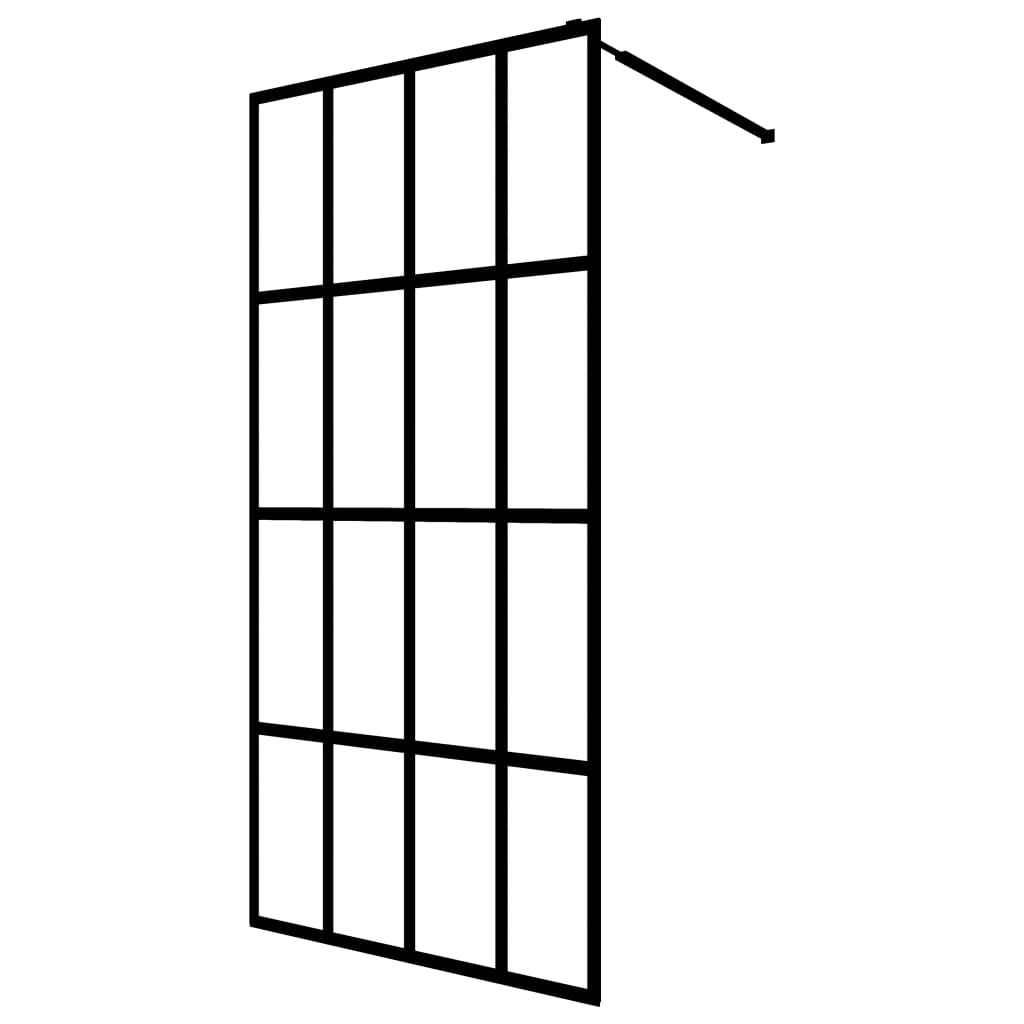 bruseafskærmning 140x195 cm hærdet glas matteret