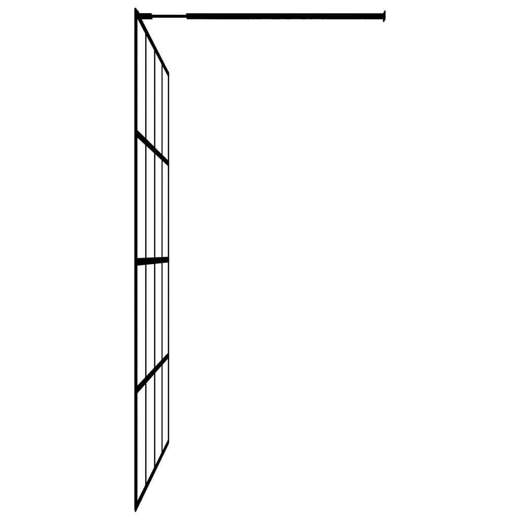 bruseafskærmning 140x195 cm hærdet glas matteret