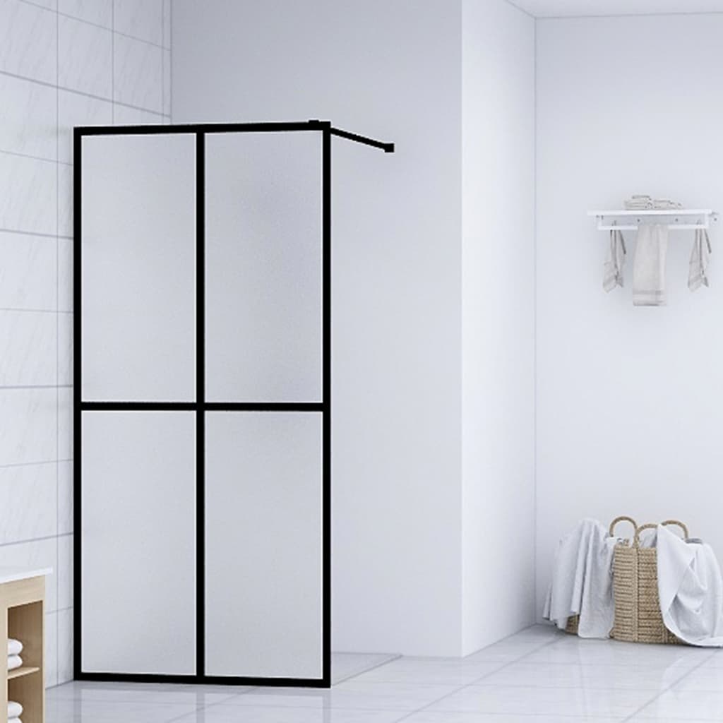 bruseafskærmning 80x195 cm hærdet glas matteret