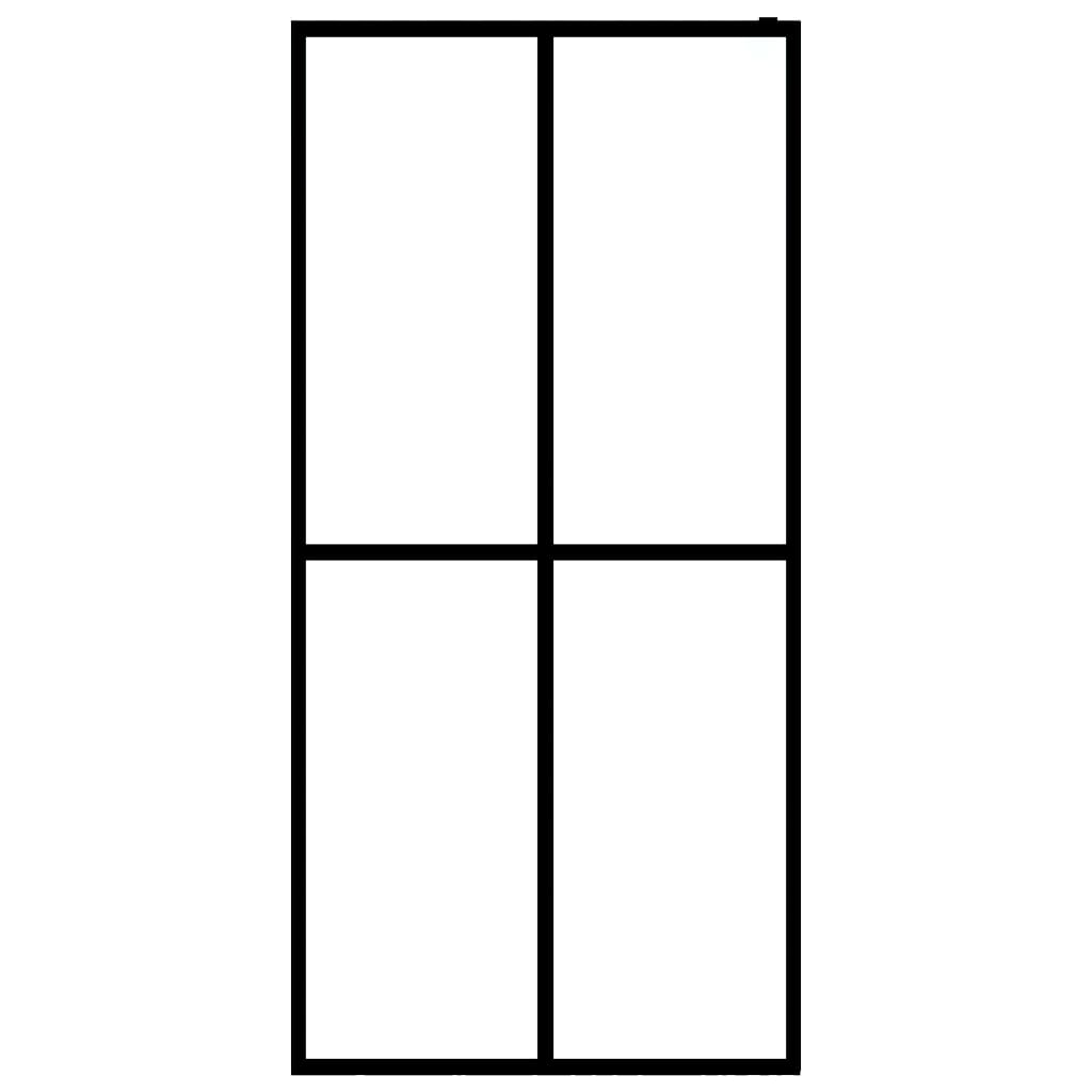 bruseafskærmning 90x195 cm hærdet glas matteret