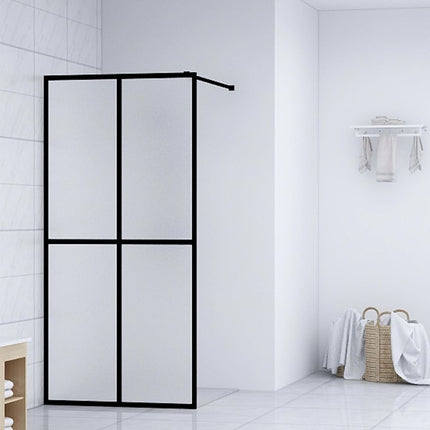 bruseafskærmning 100x195 cm hærdet glas matteret